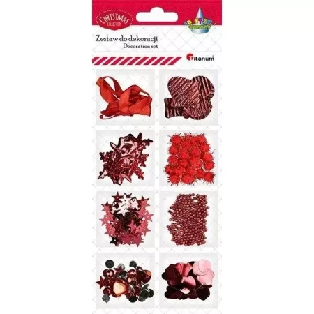 Zestaw do cardmakingu czerwony - Titanum
