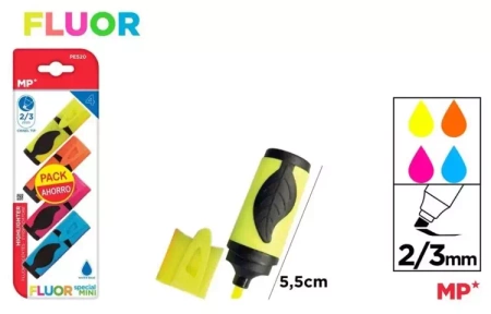 Zakreślacz fluorescencyjny mini 4 kolory - MP Main Paper