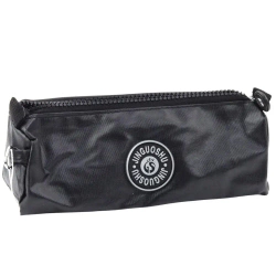 Piórnik szkolny jednokomorowy czarny 21,5cm - Leantoys