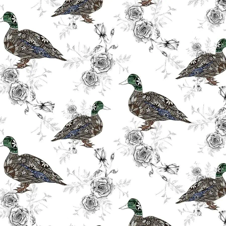 Karnet Swarovski kwadrat CL0403 Etniczne kaczki - Clear Creations