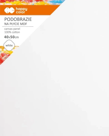 Podobrazie bawełniane 40x50cm białe HAPPY COLOR - GDD