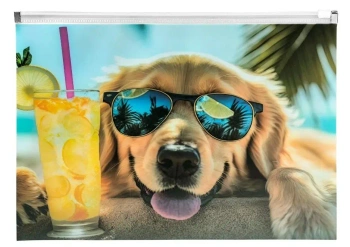 Koperta A4 PP z nadrukiem zip Chillout Dog - Panta Plast