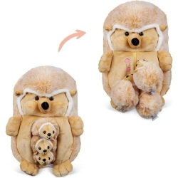 Mama jeż z 3 młodymi jeżami - Mamanimals