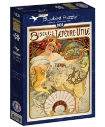 Puzzle 1000 Ciasteczka Lefevre-Utile, Alfons Mucha - Bluebird Puzzle
