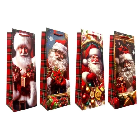 Torebka prezentowa Boże Narodzenie butelka mix - Ju-Piter