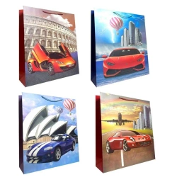 Torebka prezentowa dziecięca XL sports car mix - Ju-Piter