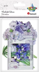 Naklejki foliowe Kwiaty fioletowe 30szt - Titanum