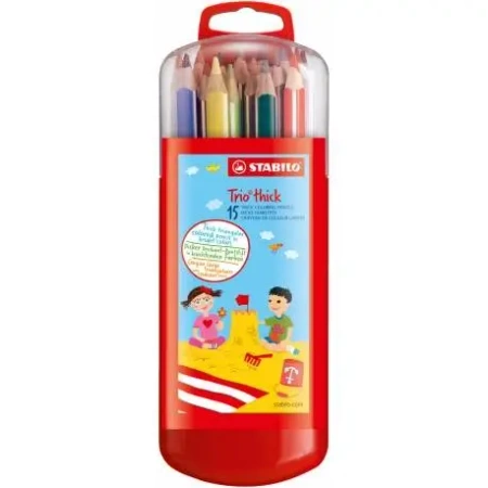 Kredki Trio grube 15 kolorów STABILO