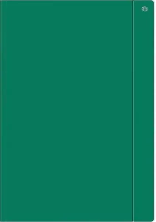 Teczka z gumką A4+ jednokolorowa zielona (10szt) - INTERDRUK