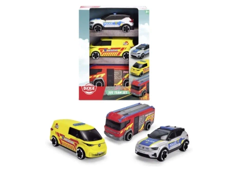 SOS Pojazdy ratunkowe 15,5cm 3-pak - Dickie Toys