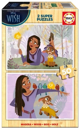 Puzzle drewniane 2x50 Życzenie - Educa
