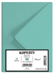 Koperty A5 miętowe 10szt - Henry