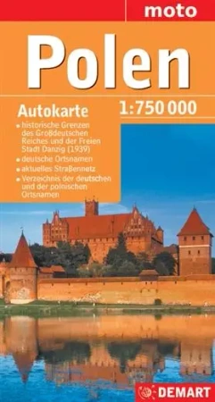 Polen - mapa samochodowa 1:750000 w.niemiecka - praca zbior