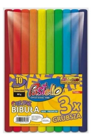Bibuła w rolce premium 25x200cm 10 kolorów - Alfa Pastello