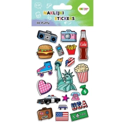 Naklejki 3D Puffy Funky Usa 10x20cm HAPPY COLOR - GDD