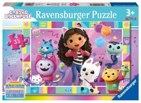 Puzzle dla dzieci 2D: Koci Domek Gabi 35el - Ravensburger