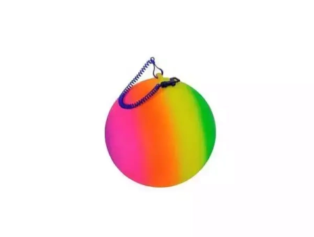 Piłka tęczowa na sprężynce 21cm