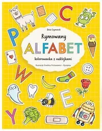 Rymowany alfabet. Kolorowanka z naklejkami - Basia Szymanek, Ewelina Protasewicz