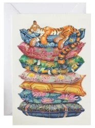 Karnet A160 B6 + koperta Śpiący tygrys na... - DM Collection
