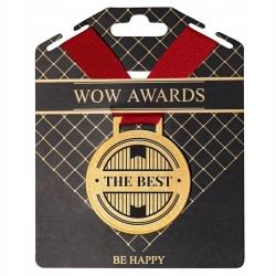 Medal prezentowy z napisem The best - Be-Happy Gifts