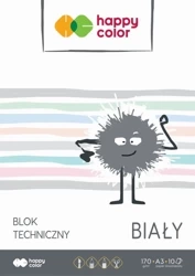 Paczka Blok techniczny biały A3 170g Happy Color 10sztuk
