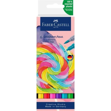 Pisak akwarelowy Goldfaber Aqua candy shop 6szt - Faber Castell