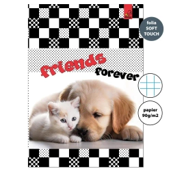 Zeszyt A4 32 kartki w kratkę 90g Kot i pies - EV-Corp