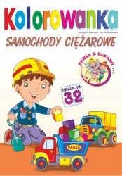 Kolorowanka. Samochody ciężarowe z naklejkami - praca zbiorowa