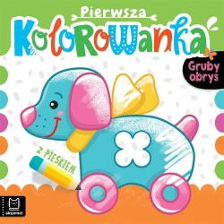 Pierwsza kolorowanka z pieskiem. Gruby obrys - Anna Podgórska