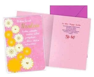 Karnet Urodziny - Kukartka