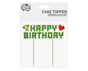 Pikery Na Tort Happy Birthday Game 14x16cm Pap
