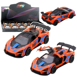 Samochód metalowy na napęd pomarańczowy 1:32 - Leantoys