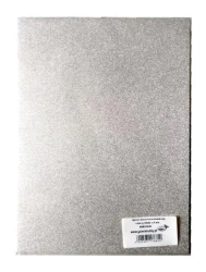Karton brokatowy obustronny srebrny 23x33cm 5 ark - Galeria Hobby