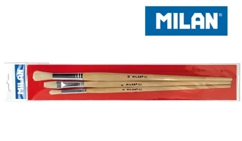 Zestaw pędzli Milan seria 512/522 nr 6, 8, 10 szczecina na blistrze