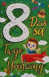 Karnet Urodziny 8 chłopiec - YEKU