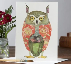 Karnet A023 B6 + koperta Sowa z długimi uszami - DM Collection