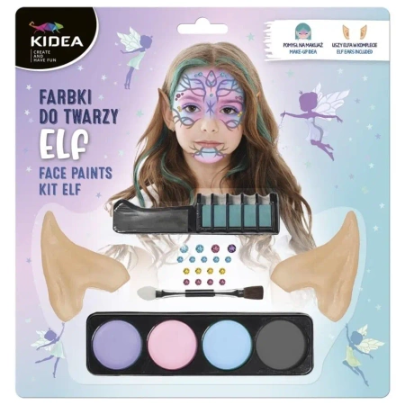 Farbki do twarzy zestaw Elfie uszy KIDEA - DERFORM