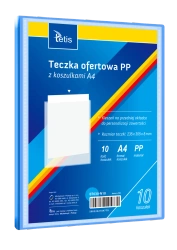 Teczka ofertowa A4 PP + 10 koszulek niebieska - Tetis