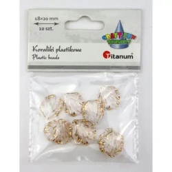 Koraliki plastikowe muszelki 5mm 10szt - Titanum