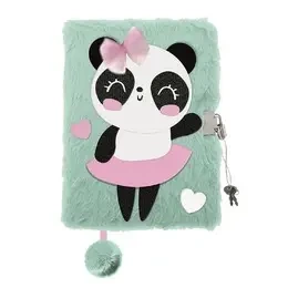 Pamiętnik A5/96K z kłódką 3D Panda ballerina - ST-MAJEWSKI