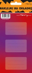 Naklejki na zeszyty - Czerwono-fioletowe (12szt) - Henry