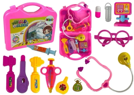 Zestaw małego lekarza różowy - Leantoys