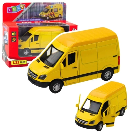 Samochód dostawczy metalowy z napędem Pull Back - Leantoys
