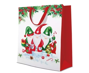 Torebka prezentowa Świąteczne Skrzaty, bardzo duża