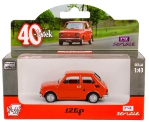 Fiat 126P czterdziestolatek czerwony - Daffi