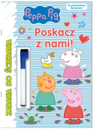 Poskacz z nami. Świnka Peppa. Zadania do ścierania - Opracowanie zbiorowe