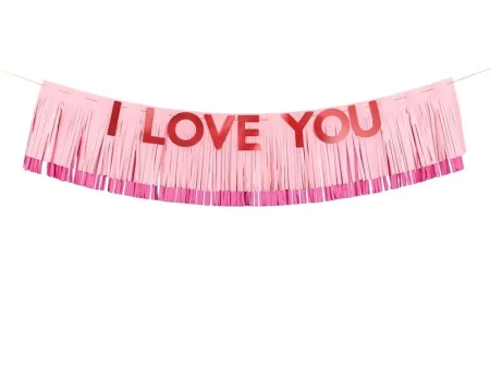 Baner I Love You 150x30cm - PartyDeco