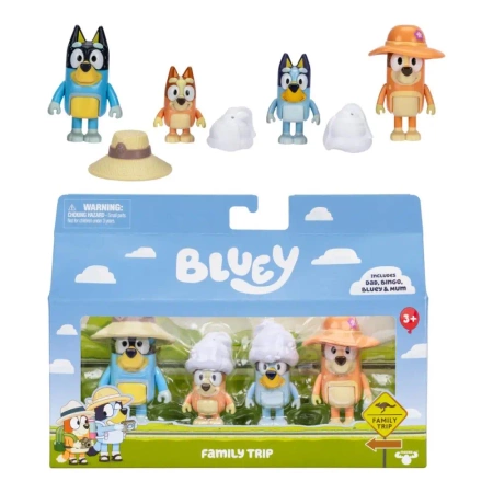 Figurki Bluey Rodzinna Wycieczka 4 sztuki BLU17654 - TM TOYS