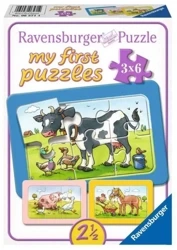 Puzzle 3x6 Zwierzaki - Ravensburger