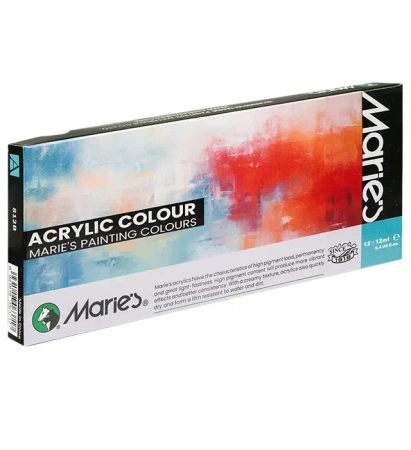 Farby akrylowe Maries 12ml x 12 kolorów - Kw trade
